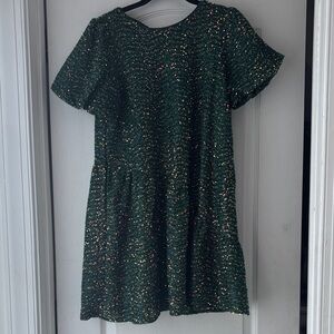 Hayden Girls Green and Gold Sparkle Dress